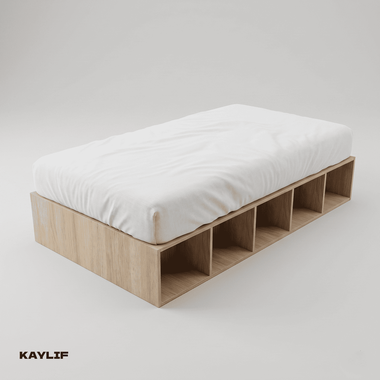 Cama con Compartimentos