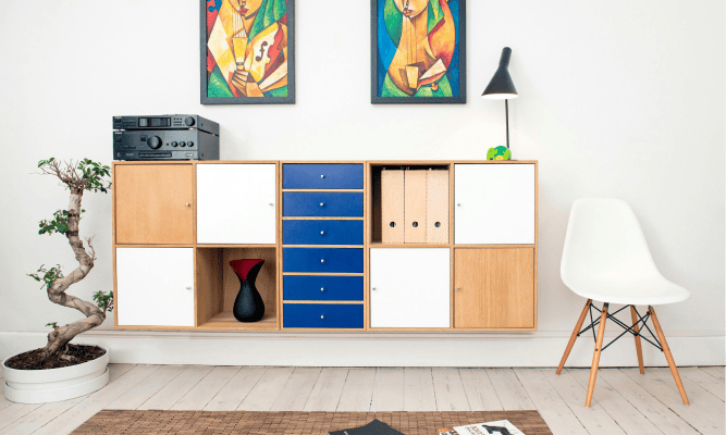 Mueble de roble de la colección Babylon